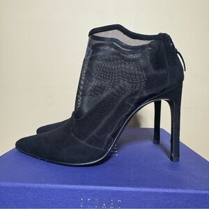 Stuart Weitzman 'Escort' Suede Mesh Ankle Boots